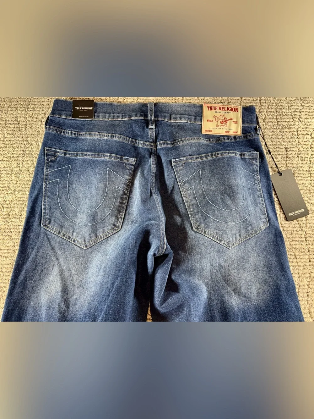 NWT True Religion Men’s 32/32 Medium Blaze Wash Bobby Relaxed Baggy Jeans